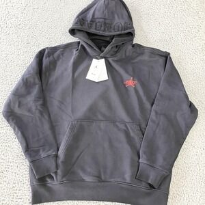 Jordan X Awake Hoodie Mens Large Gray Pullover 100% Cotton Streetwear FQ5443-010